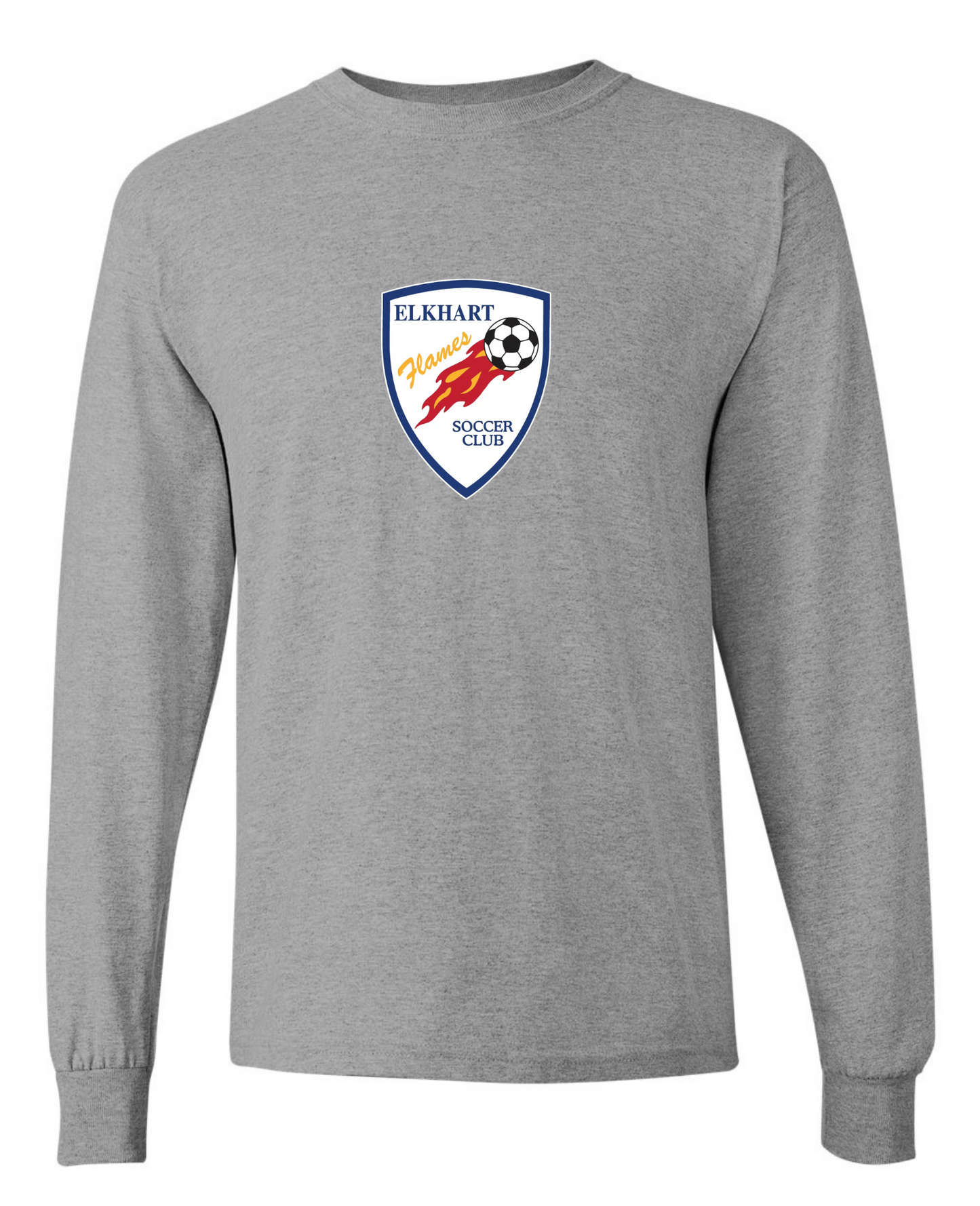 Elkhart Flames Soccer Club Logo Long Sleeve Tee - Adult