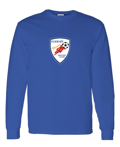 Elkhart Flames Soccer Club Logo Long Sleeve Tee - Adult