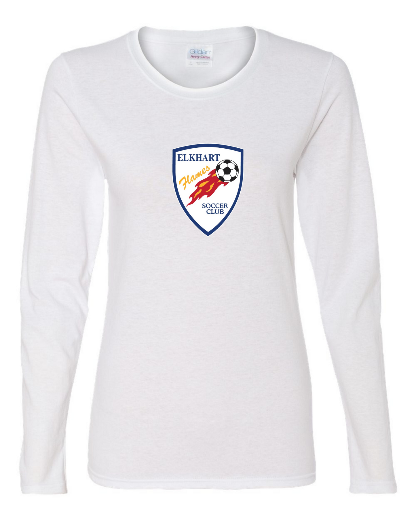 Elkhart Flames Soccer Club Logo Long Sleeve Tee - Women's
