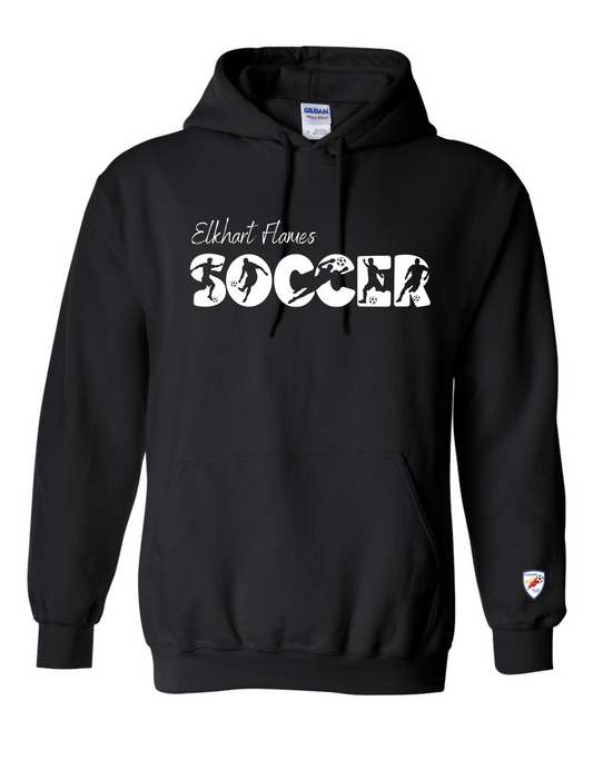 Soccer Silhouette Hooded Sweatshirt - Adult