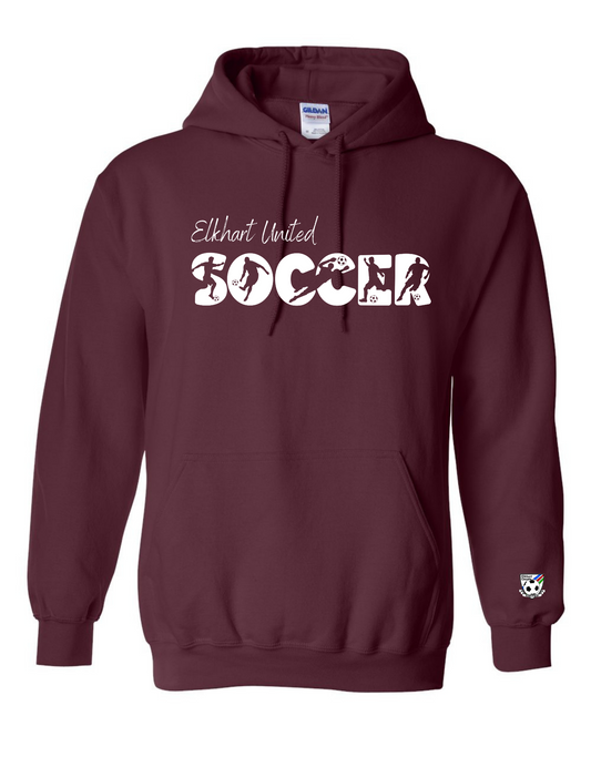 Soccer Silhouette Hooded Sweatshirt - Youth