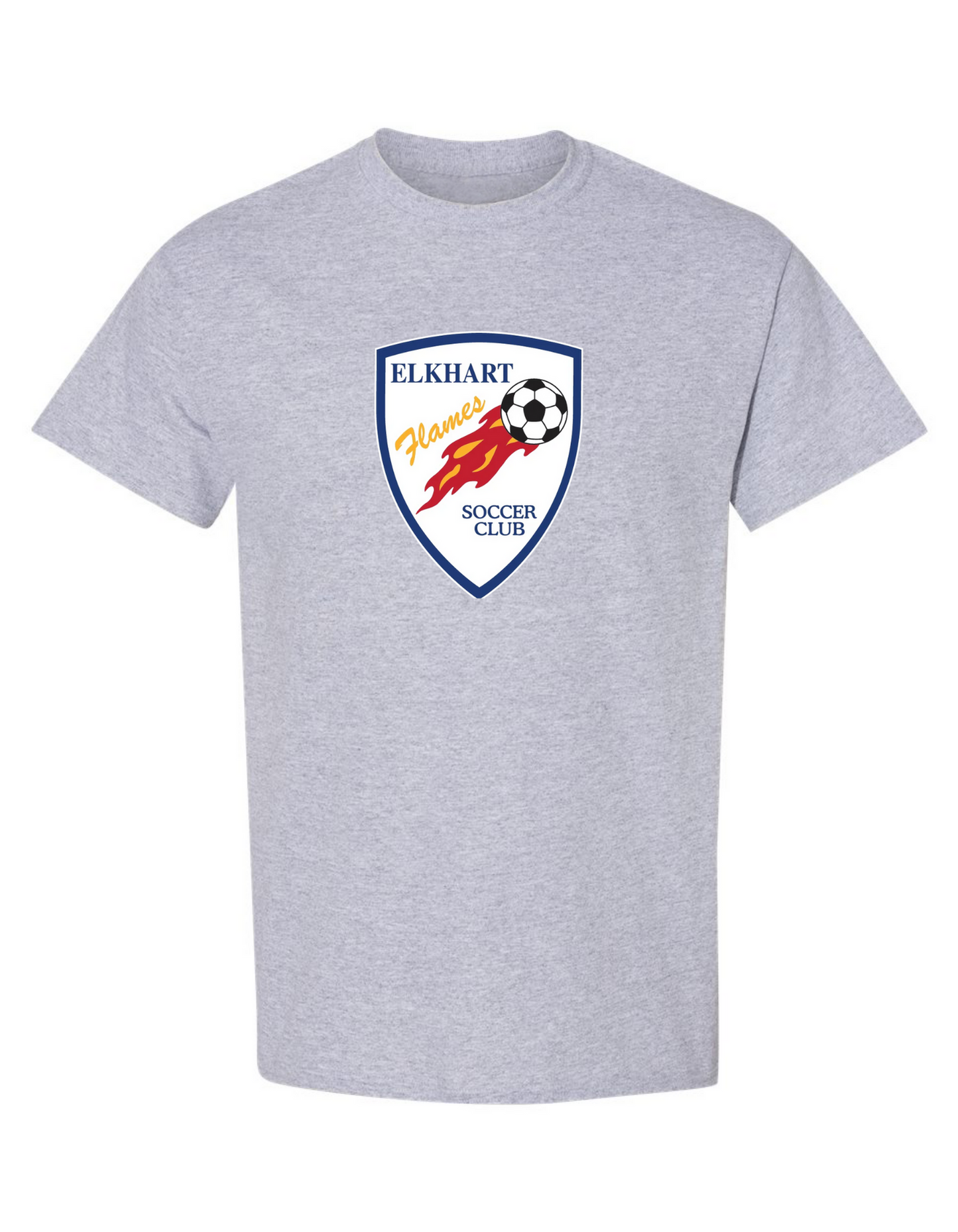Elkhart Flames Soccer Club Logo Unisex Short Sleeve Tee - Adult