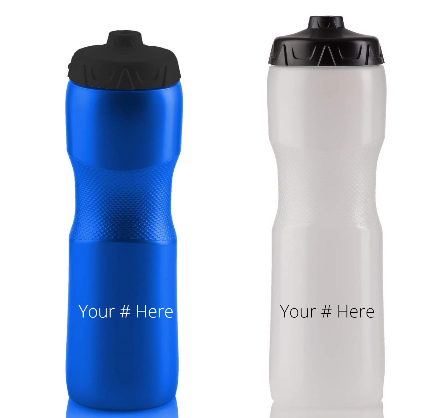 Sports Squeeze Water Bottle with Logo & Player Number