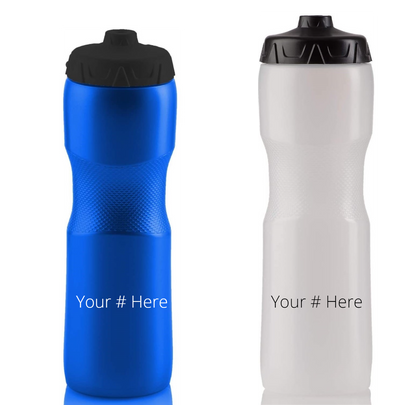 Sports Squeeze Water Bottle with Logo & Player Number