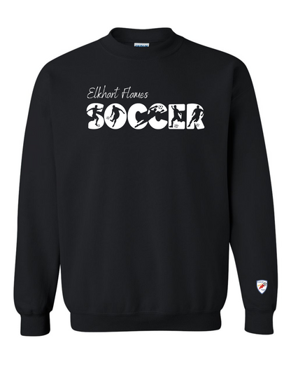 Sudadera con cuello redondo y silueta de fútbol - Adulto