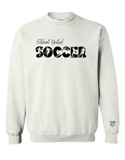 Sudadera con cuello redondo y silueta de fútbol - Adulto