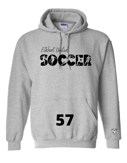 Soccer Silhouette Hooded Sweatshirt - Adult