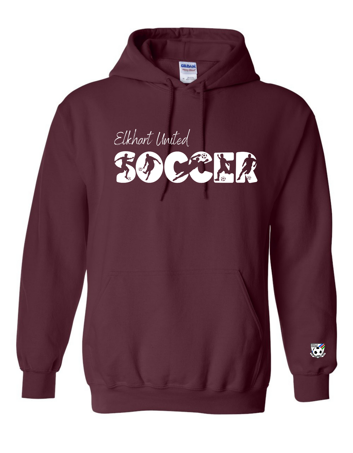 Soccer Silhouette Hooded Sweatshirt - Adult