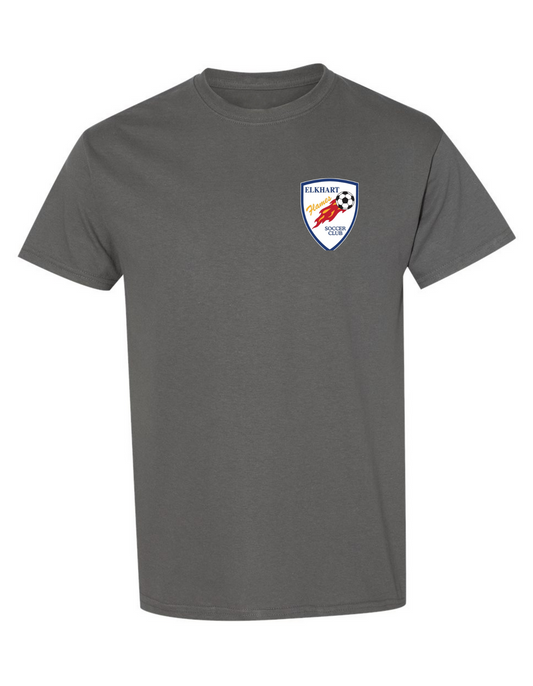 Camiseta de manga corta unisex con logotipo del Elkhart Flames Soccer Club - Juvenil